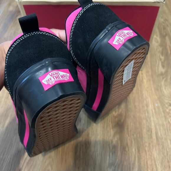 VANS Knu Stack suede black fuchsia platform shoes sneakers women’s 9 new - Picture 4 of 6